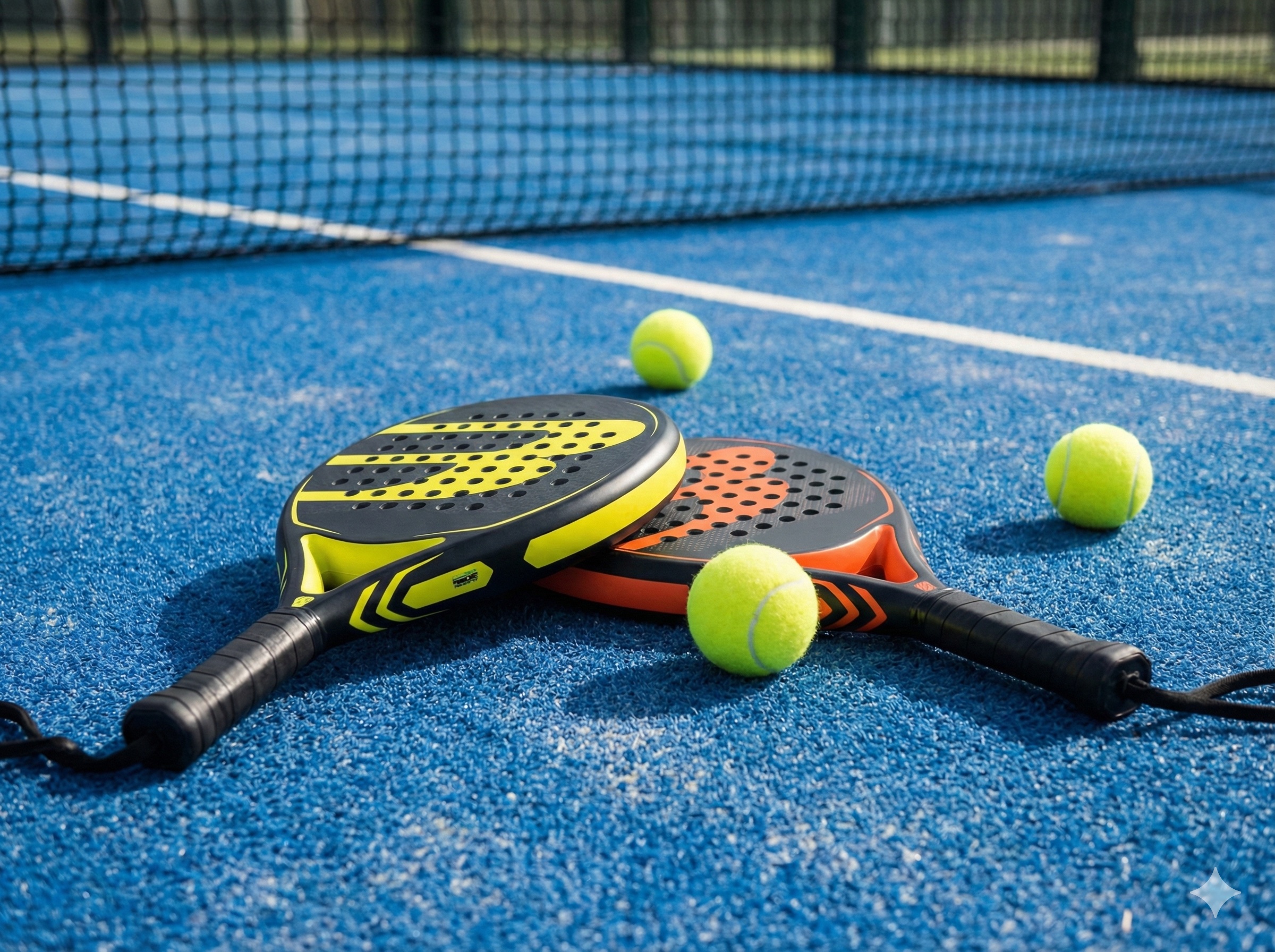 Padel Rackets on Court